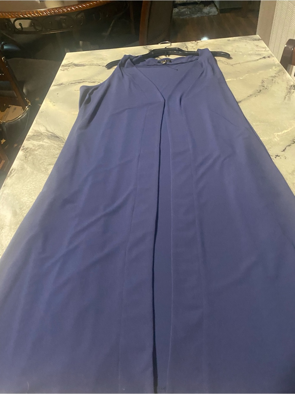 IMAN Sleeveless Maxi vest in Navy Blue